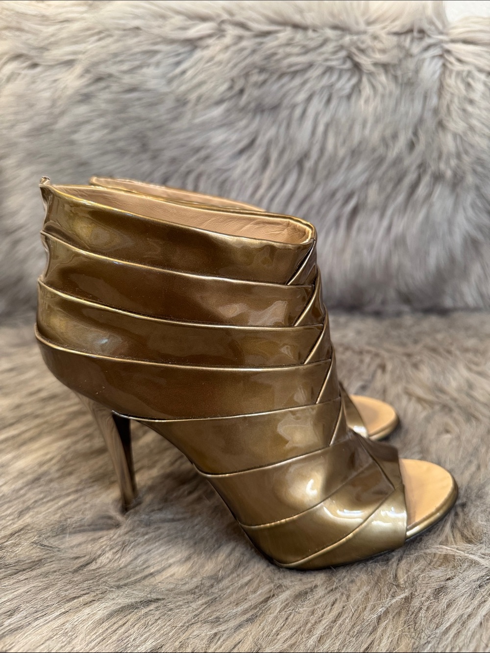Giuseppe Zanotti Gold Strappy High-Heel Sandals - Women Size 37